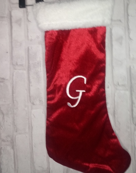 custom embroidered stocking with a G - Picture 8 of 12